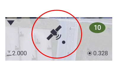 Trimble Penmap Satellit-knappen